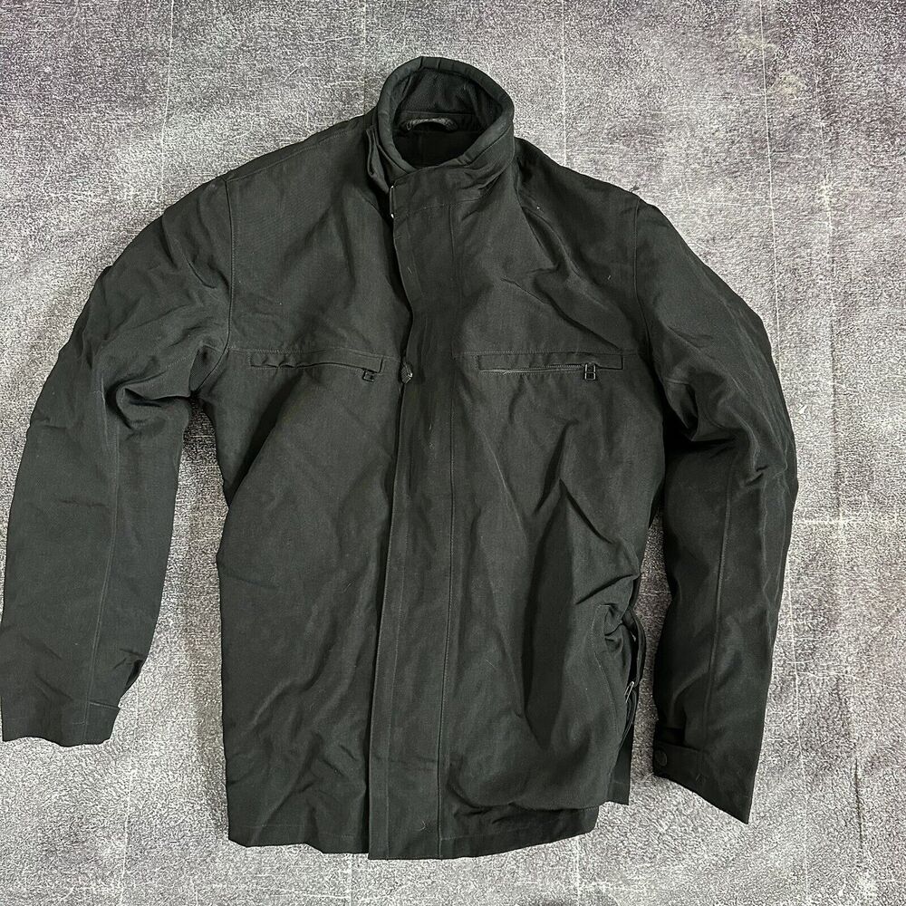 Mens Dainese Tempest Black Padded Insulated Lined Motorcycle Riding Jacket Sz 54